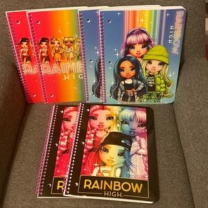 Rainbow high school notebooks